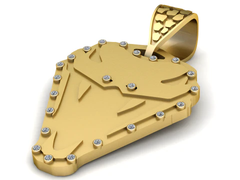 Titan Shield Pendant 3D Print Model