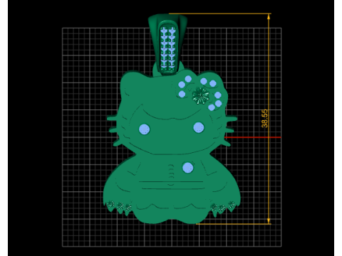 Sparkle Kitty Pendant Model do druku 3D