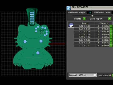 Sparkle Kitty Pendant 3D Print Model