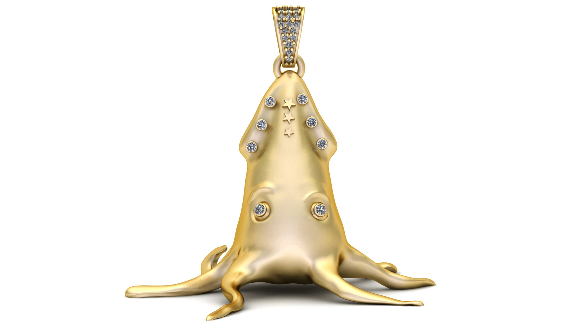 Celestial Squid Pendant 3D Print Model .c4d .max .obj .3ds .fbx .stl .blend 