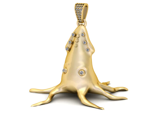 Celestial Squid Pendant 3D Print Model