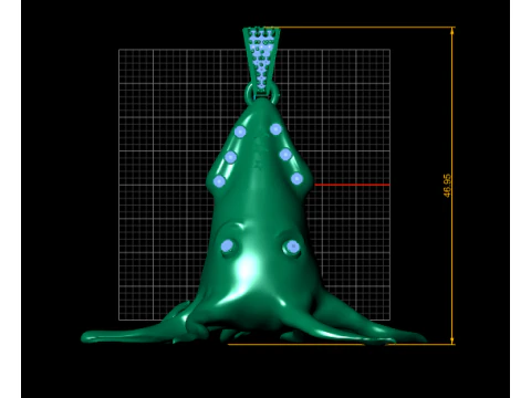 Celestial Squid Pendant 3D Print Model