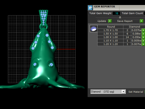 Celestial Squid Pendant Modelo de Impressão 3D