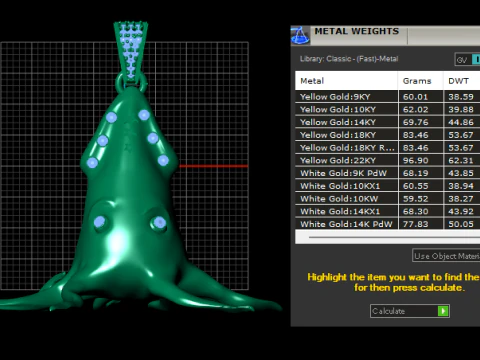 Celestial Squid Pendant 3D Print Model