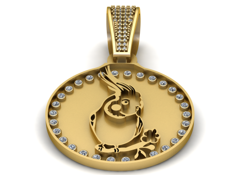 Gold pendant 3D Druckmodell