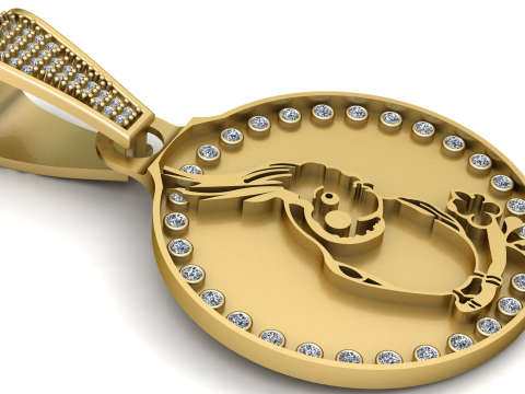 Gold pendant 3D Druckmodell