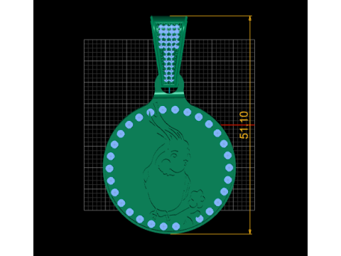 Gold pendant 3D Druckmodell