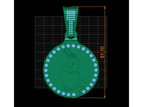 Altın kolye 3D Baskı Modeli