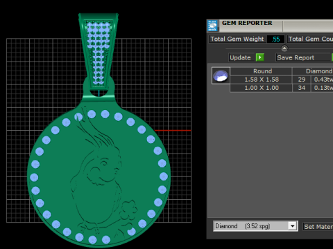 Gold pendant 3D Druckmodell