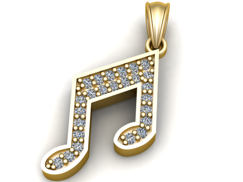 Stunning music pendant Modelo de Impressão 3D