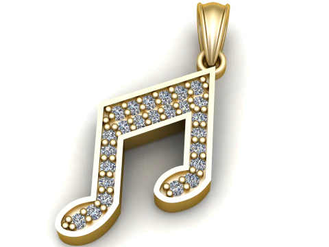 Stunning music pendant 3D Print Model