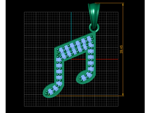 Stunning music pendant 3D Print Model