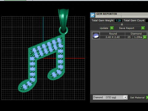 Stunning music pendant 3D Print Model