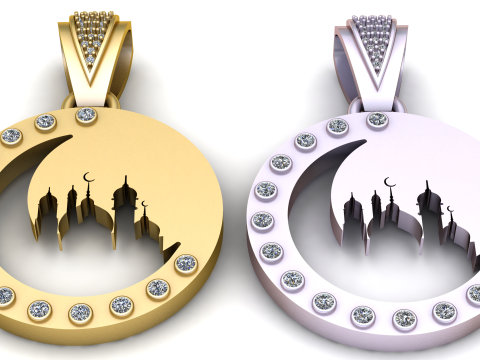 Elegant gold pendant 3D 프린트 모델