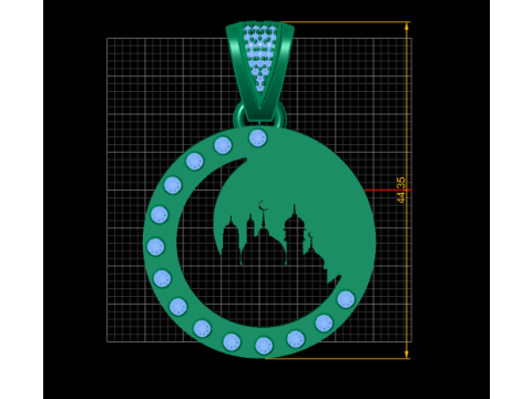 Elegant gold pendant 3D Print Model