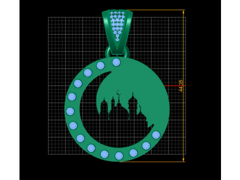 Elegant gold pendant 3D Print Model