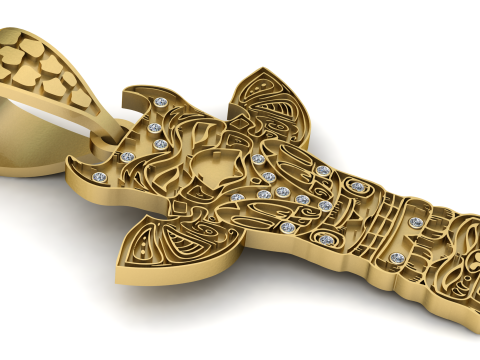 This striking pendant Modello di stampa 3D