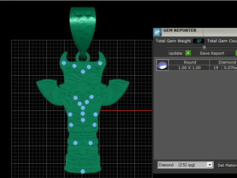 This striking pendant 3D Print Model