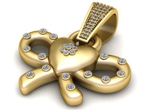 This charming gold pendant Model Cetak 3D