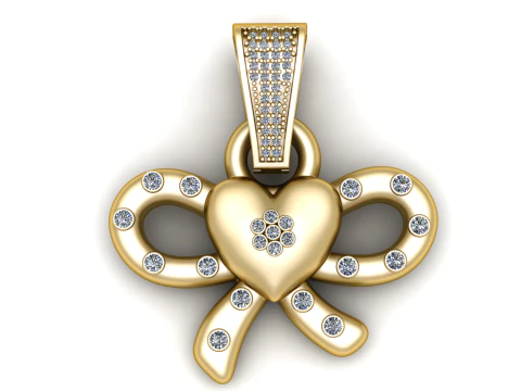 This charming gold pendant 3D Print Model