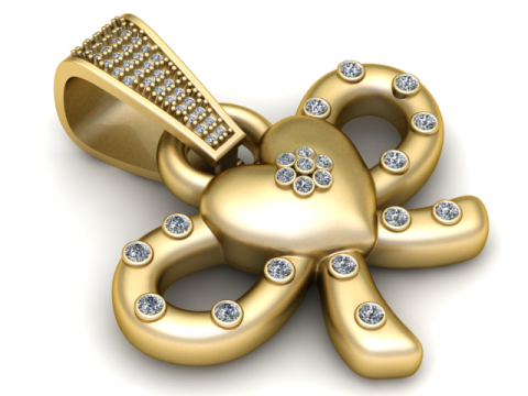 This charming gold pendant 3D Принт Модель