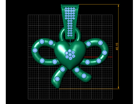 This charming gold pendant 3D Print Model