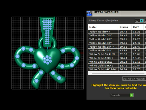 This charming gold pendant 3D Print Model
