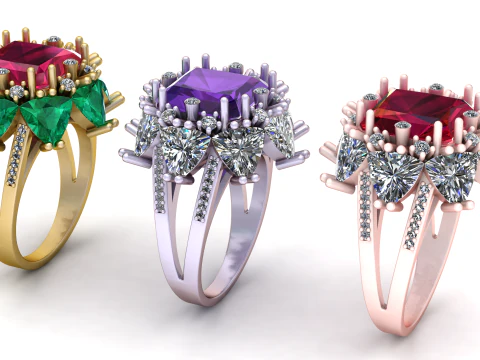 Elegante ciondolo in oro Modello di stampa 3D