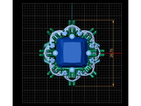 Stylish gold pendant 3D 프린트 모델