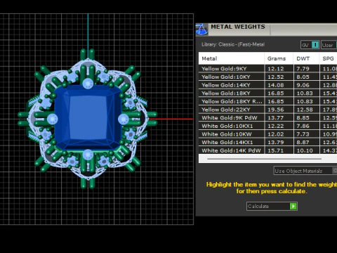 Stylish gold pendant 3D Print Model