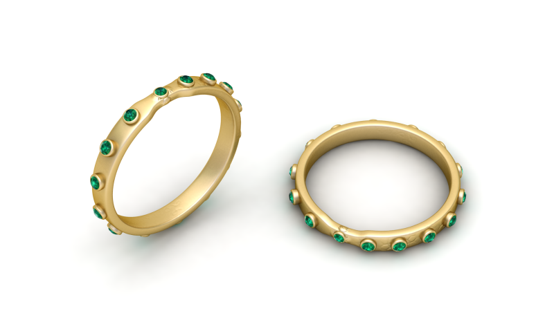 Gold eternity band Modelo de Impressão 3D .c4d .max .obj .3ds .fbx .stl .blend
