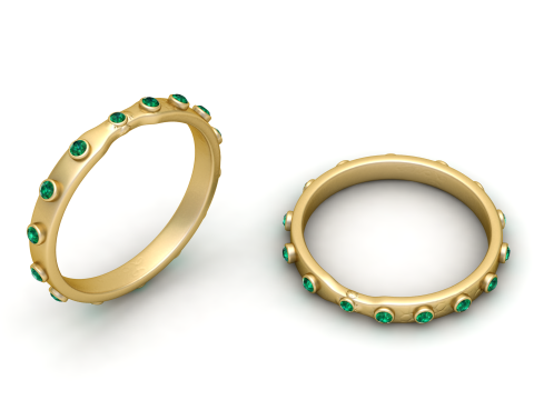 Gold eternity band Model Cetak 3D