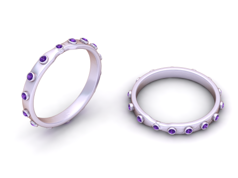 Gold eternity band Modelo de Impressão 3D