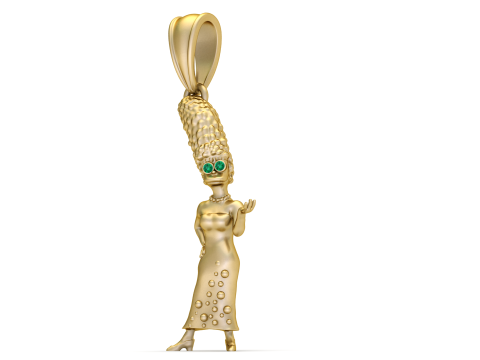 Golden Diva Pendant Modèles 3D en vedette