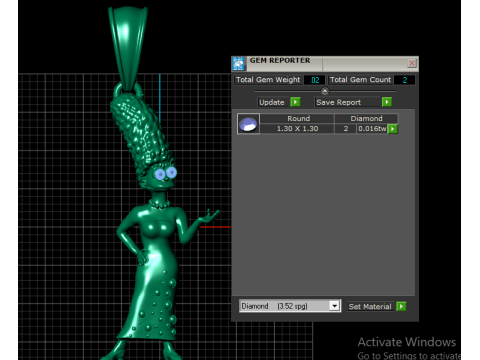 Golden Diva Pendant Modèles 3D en vedette
