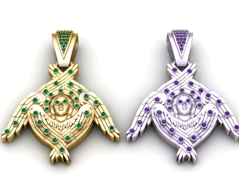 Celestial Seraphim Pendant Model Cetak 3D