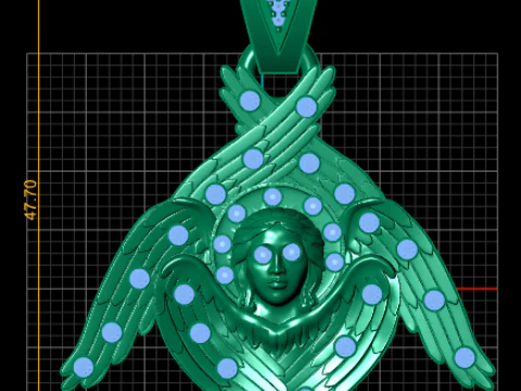 Celestial Seraphim Pendant 3D Print Model
