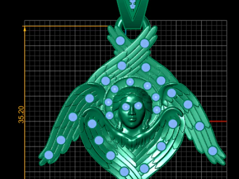 Celestial Seraphim Pendant 3D Print Model