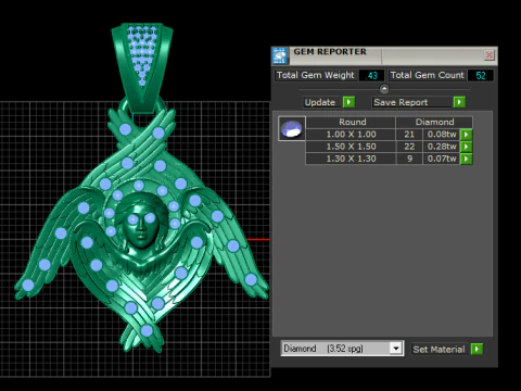 Celestial Seraphim Pendant 3D Print Model