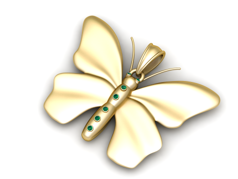 Golden Cartoon Mouse Pendant 3D 프린트 모델