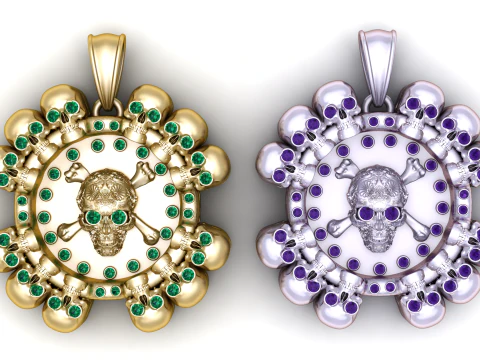 Liontin Kupu-Kupu Emas Model Cetak 3D