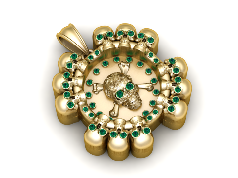 Golden Butterfly Pendant 3D Print Model