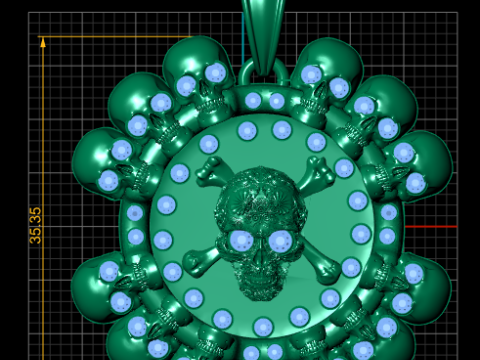 Golden Butterfly Pendant 3D Print Model