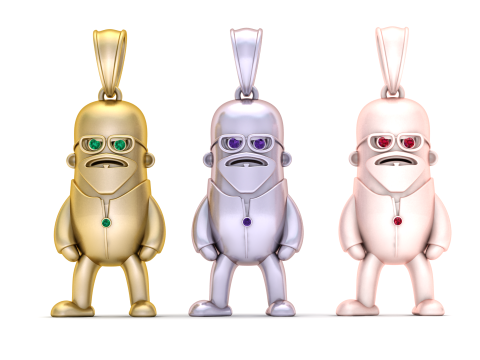 Gold pendant Model Cetak 3D