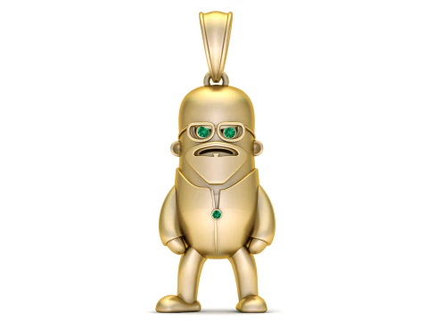 Gold pendant 3D Print Model