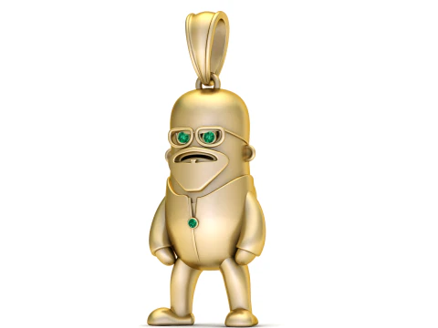 Gold pendant 3D Print Model