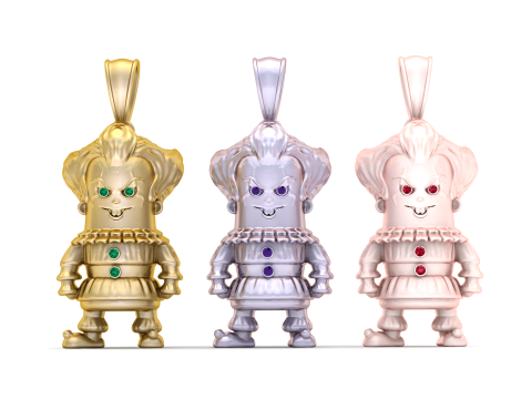 Golden Clown Pendan 3D printmodel