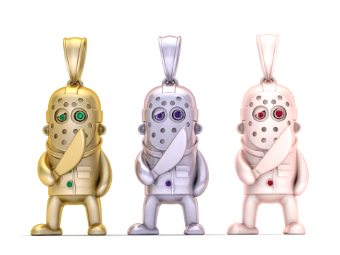 Gold pendant Model Cetak 3D