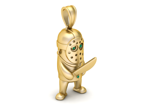Gold pendant 3D Print Model