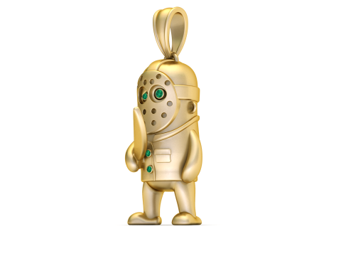 Gold pendant 3D Print Model